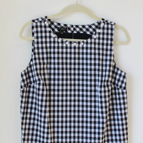 Talbots Black and White Boxy Tank Top - Picture 1 of 2